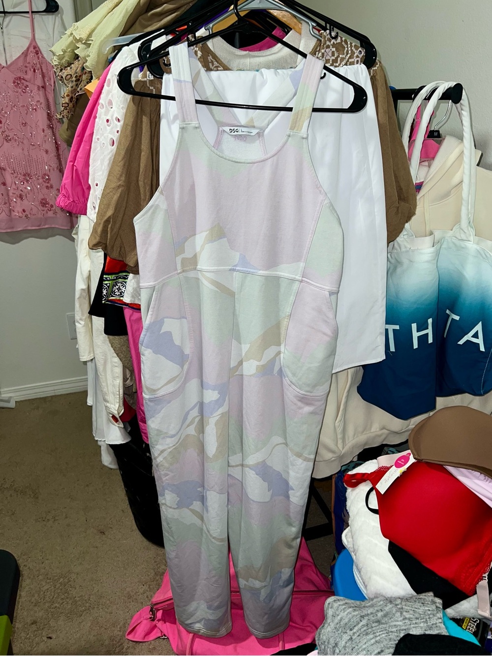 DSG Pastel Pink & Cream Patterned Jumpsuit